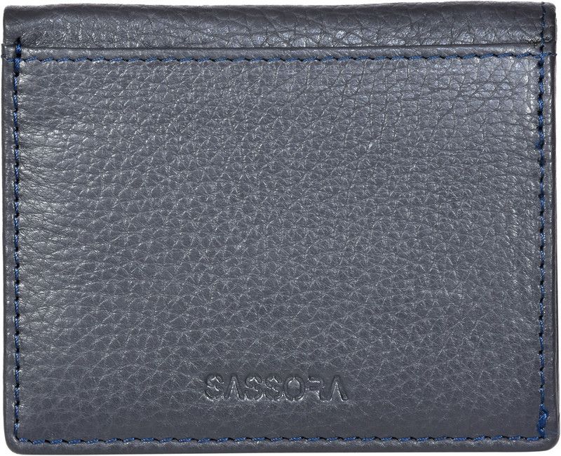 Women Formal, Travel, Trendy Blue Genuine Leather RFID Card Holder  (6 Card Slots)
