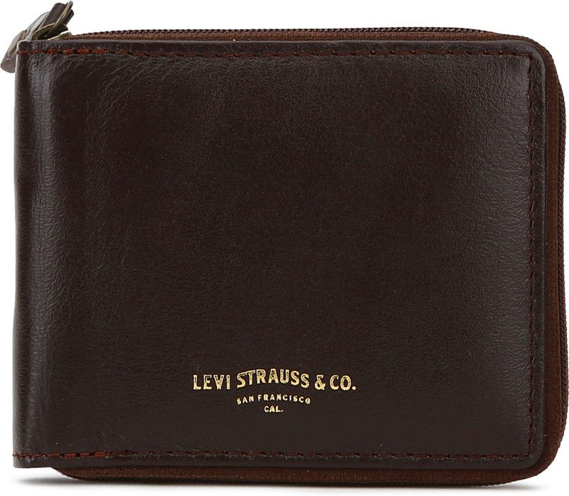 Men Brown Genuine Leather Wallet - Regular Size  (4 Card Slots)