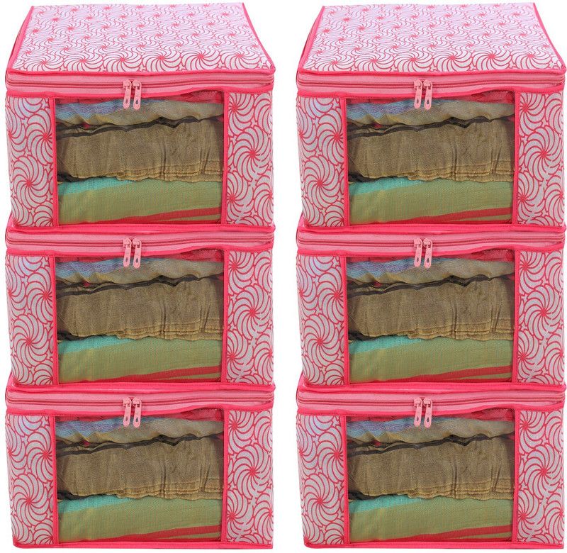 jrb productions Non Woven Saree Cover Storage Bags for Clothes with primum Quality Pink  (Pink)