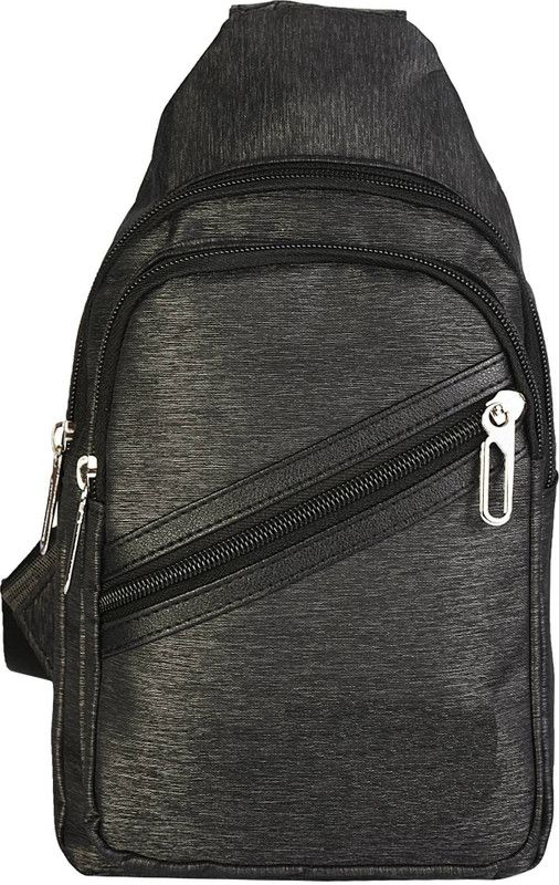 Men & Women Black Sling Bag - Mini