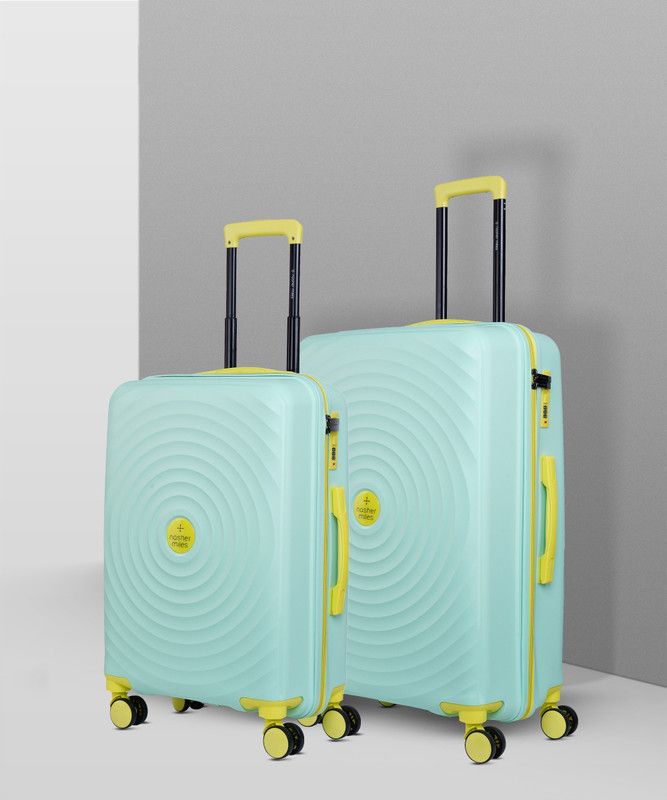 Hard Body Set of 2 Luggage - Goa Hard-sided Polypropylene Cyan Green Trolley Bags (65 & 75 cm) - Green