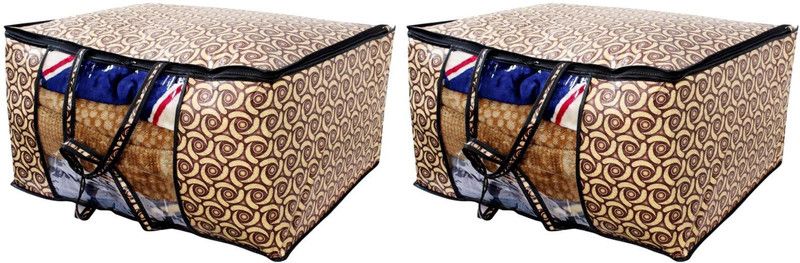 The Furnishing Tree Packed Pattern Blanket/Quilt Bag TFTBK49_L2Combo  (Light Yellow)