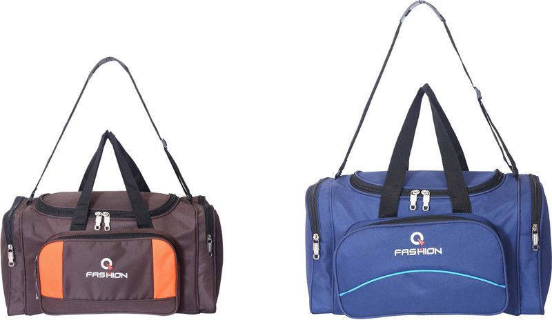 47 L Hand Duffel Bag - 47L Combo duffle travel bag Synthetic Travel Duffles Collection Luggage Bag - Blue, Brown - Large Capacity