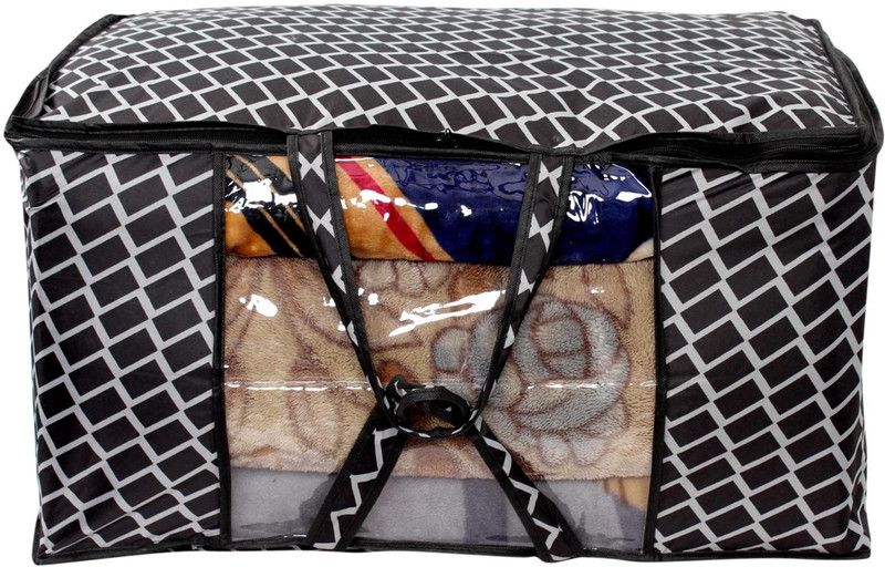 The Furnishing Tree Checkered Blanket/Quilt Bag TFTChGR_S  (Multicolor)