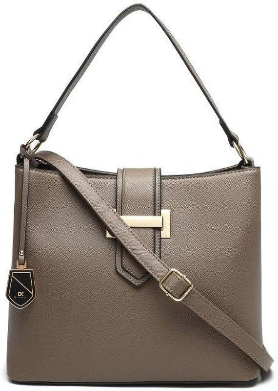 Women Grey, Black Hand-held Bag - Mini
