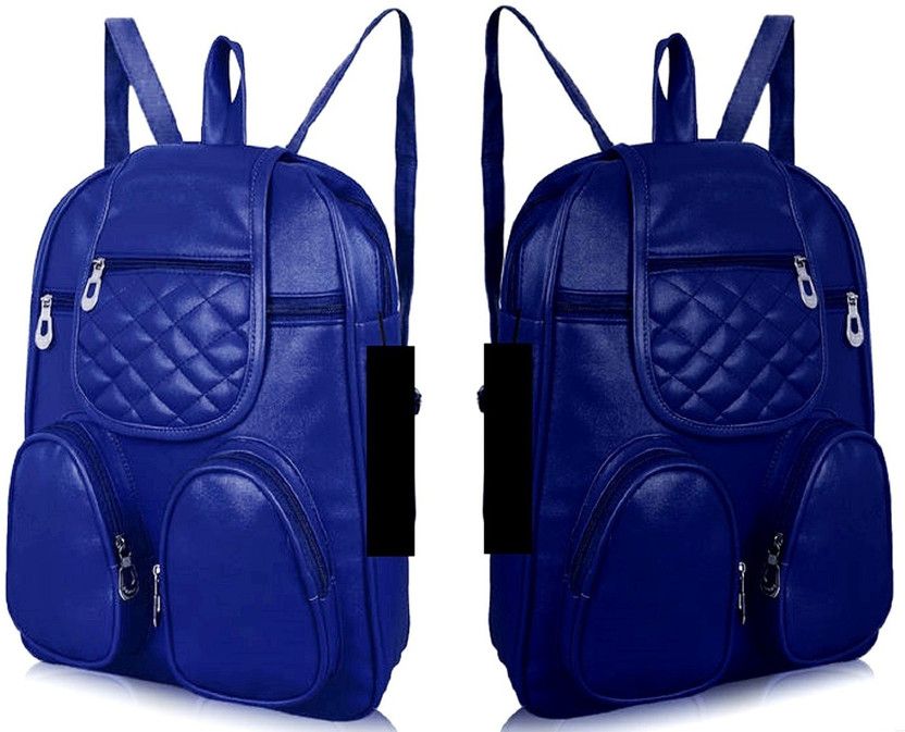Small 8 L Backpack Latest New Trendy Women Girls Party Wear Backpack Pu Leather Backpack School Bag Student Backpack Women Travel bag Tution Bag Casul Backpackag Student Backpack Women Travel bag  (Blue, Blue)