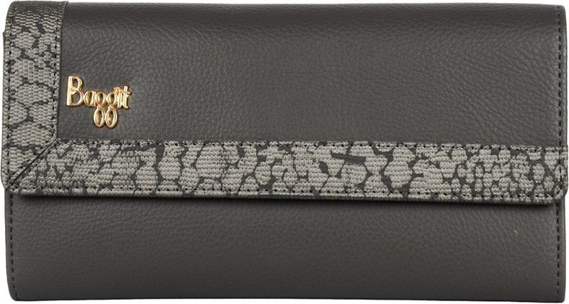 Women Casual Grey Artificial Leather Wallet  (8 Card Slots)