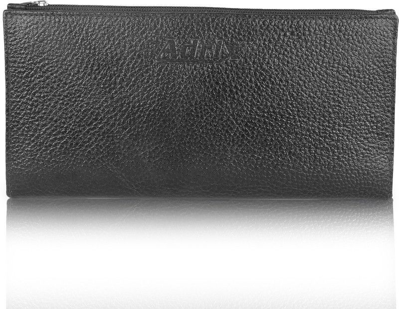 Women Evening/Party, Travel, Ethnic, Casual, Trendy, Formal Black Artificial Leather Wallet - Regular Size  (4 Card Slots)