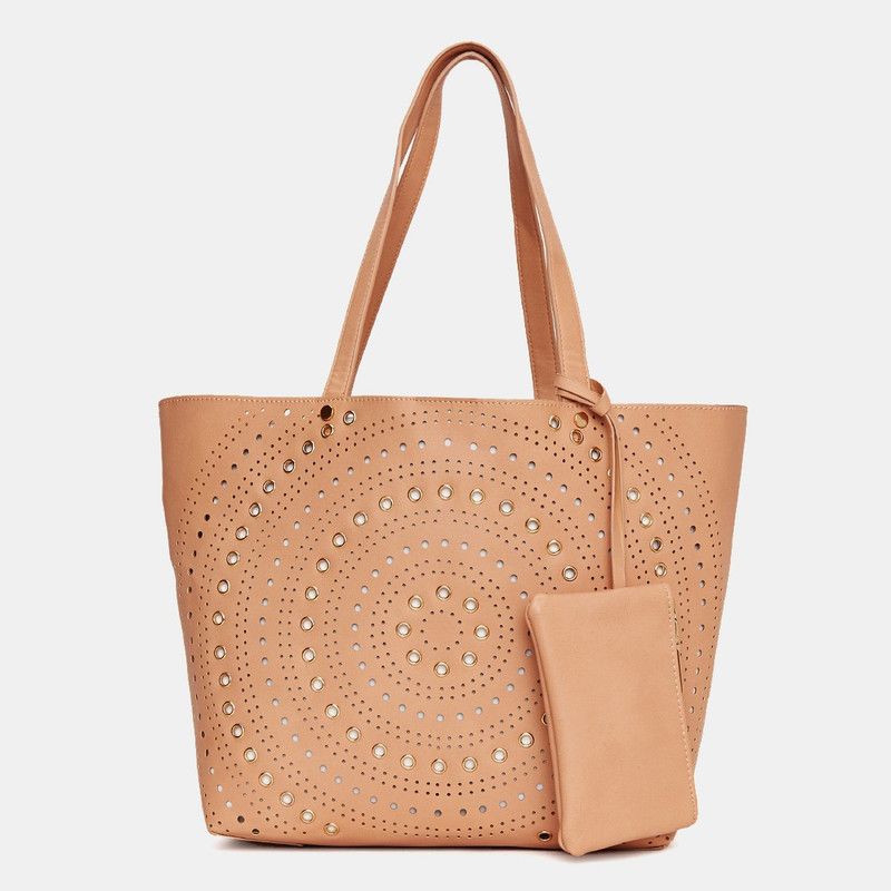 Women Beige Tote - Extra Spacious  (Pack of: 2)