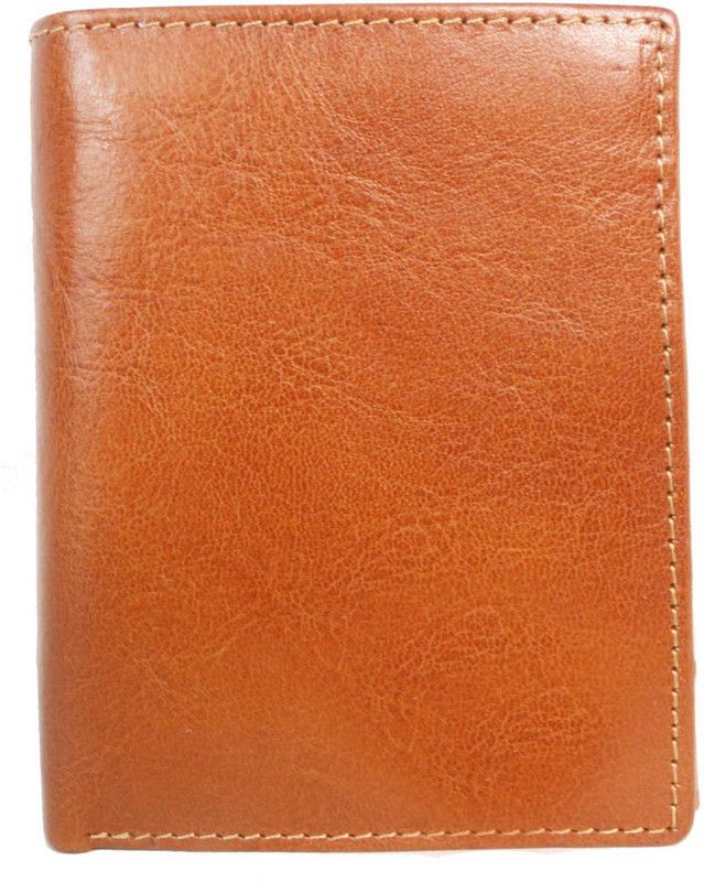 Boys Casual Tan Genuine Leather RFID Wallet - Regular Size  (12 Card Slots)