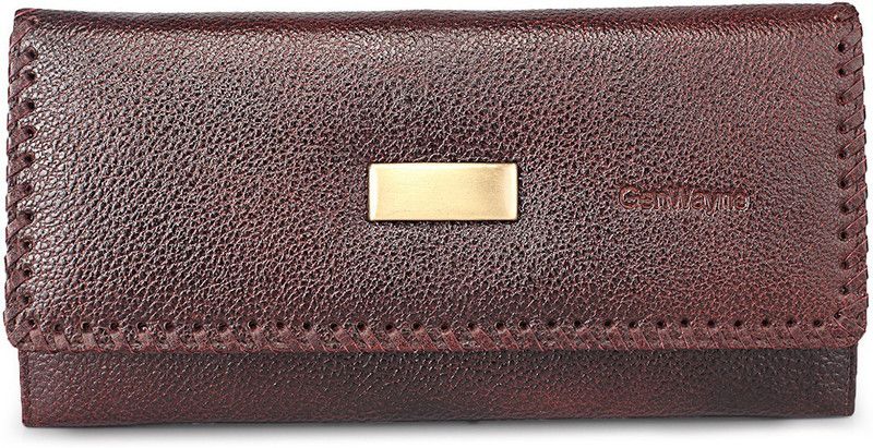 Women Casual Brown Genuine Leather Wallet - Mini  (5 Card Slots)