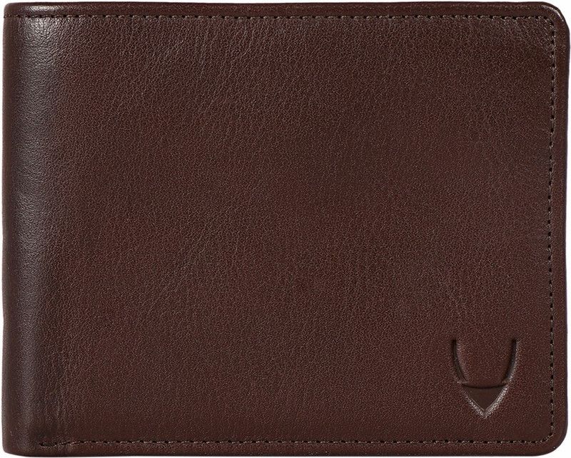 Men Casual Brown Genuine Leather Wallet - Mini  (14 Card Slots)