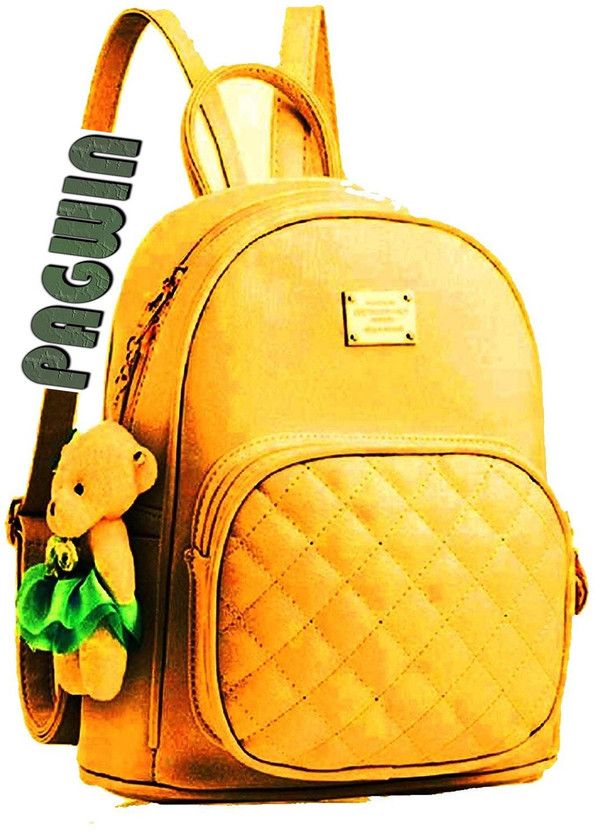 Small 10 L Backpack 2020 New Design Women/Girls Fashion Backpack Pack Of 1  (Yellow)