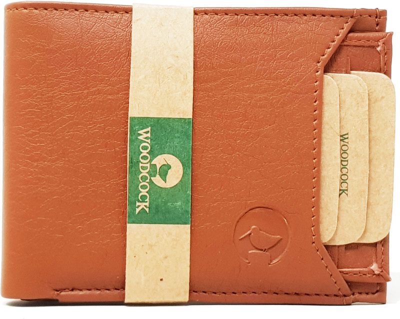 Men Tan Artificial Leather Wallet - Mini  (12 Card Slots)