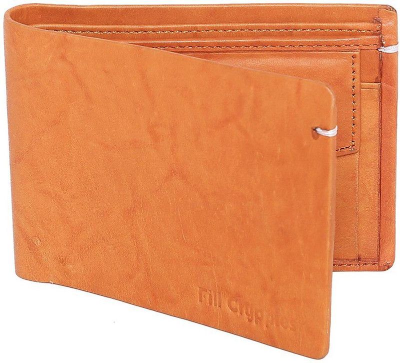Men Casual, Formal Tan Genuine Leather Wallet - Regular Size  (7 Card Slots)
