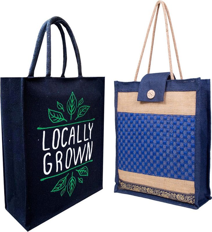 Men & Women Blue Tote  (Pack of: 2)