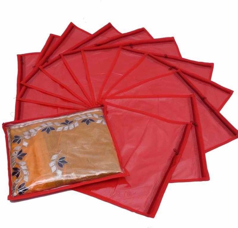 Ombags & More Single Saree Cover Combo Of 12 Covering12  (Red)