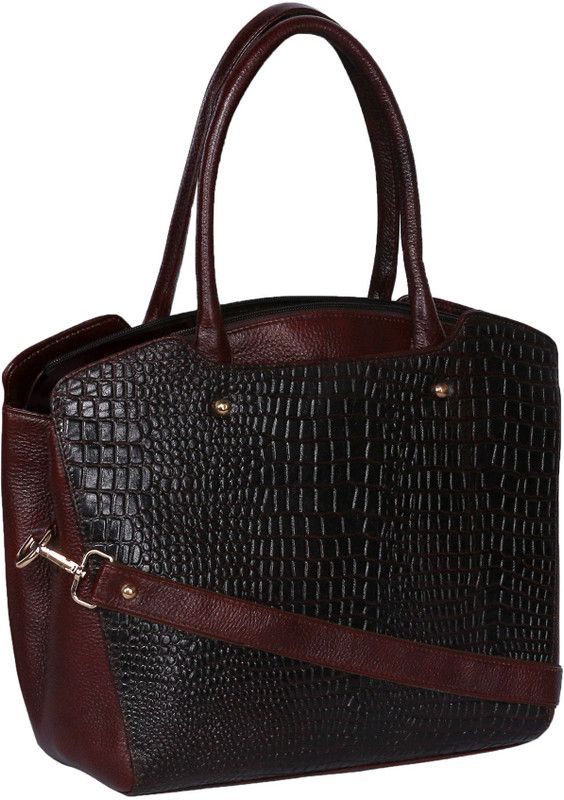 Women Brown, Black Hand-held Bag - Mini