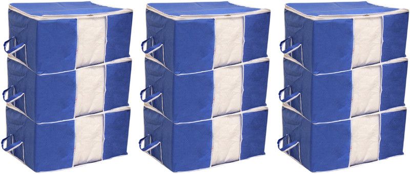 KUBER INDUSTRIES Underbed Storage Non Woven Underbed Storage Bag, Extra Large Set of 9 Pcs, Royal Blue CTSN056  (Royal blue)