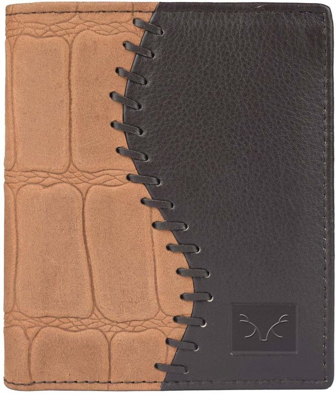 Men Tan Genuine Leather Wallet - Mini  (9 Card Slots)