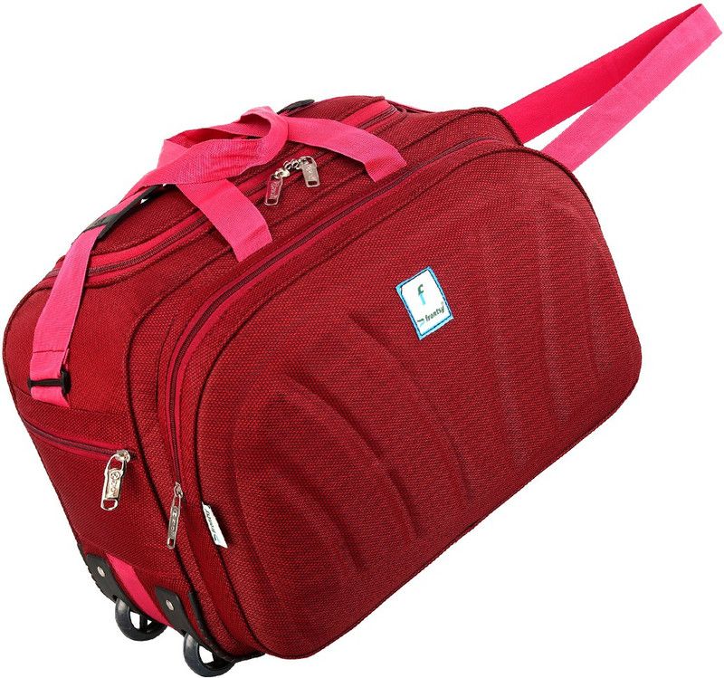 (Expandable) Waterproof Polyester Lightweight 55 L Luggage Travel Duffel Bag Duffel With Wheels (Strolley)