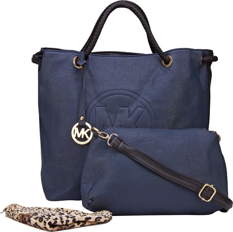 Women Gold, Blue Tote - Extra Spacious