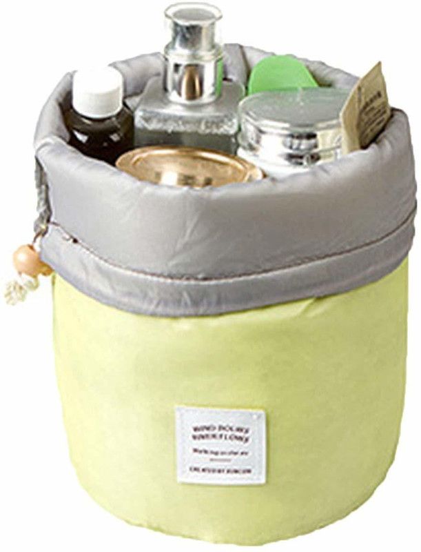 CarryTrip Bucket Barrel Shaped Cosmetic Makeup bag Travel Toiletry Kit  (Yellow)