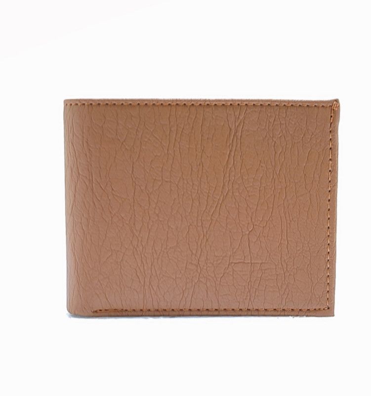 Men Casual Tan Artificial Leather Wallet - Mini  (9 Card Slots)