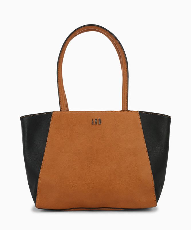 Women Tan, Black Satchel - Extra Spacious