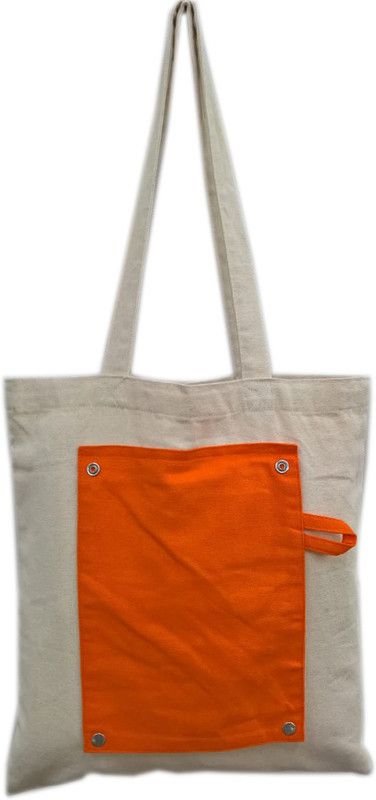 Men & Women Orange, Beige Tote - Extra Spacious  (Pack of: 5)