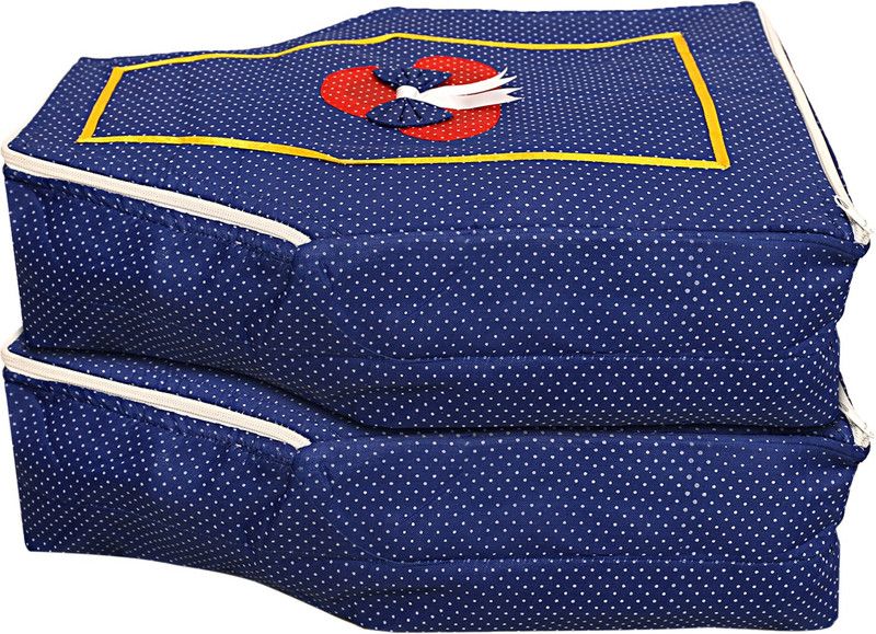 KUBER INDUSTRIES Designer Dot Printed Blouse Cover-Pack of 2 (Blue)-HS_38_KUBMART20976 HS_38_KUBMART020976  (Blue)