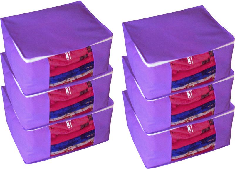 Aadhya Designer Large Non Woven 6 saree cover SAREECOVERS16  (Purple)