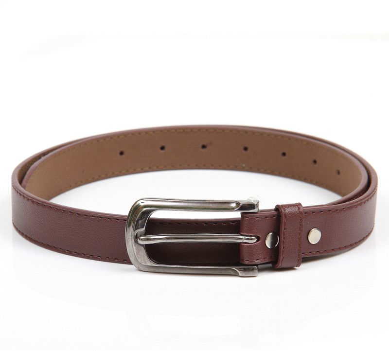 Women Casual Maroon Texas Leatherite Belt