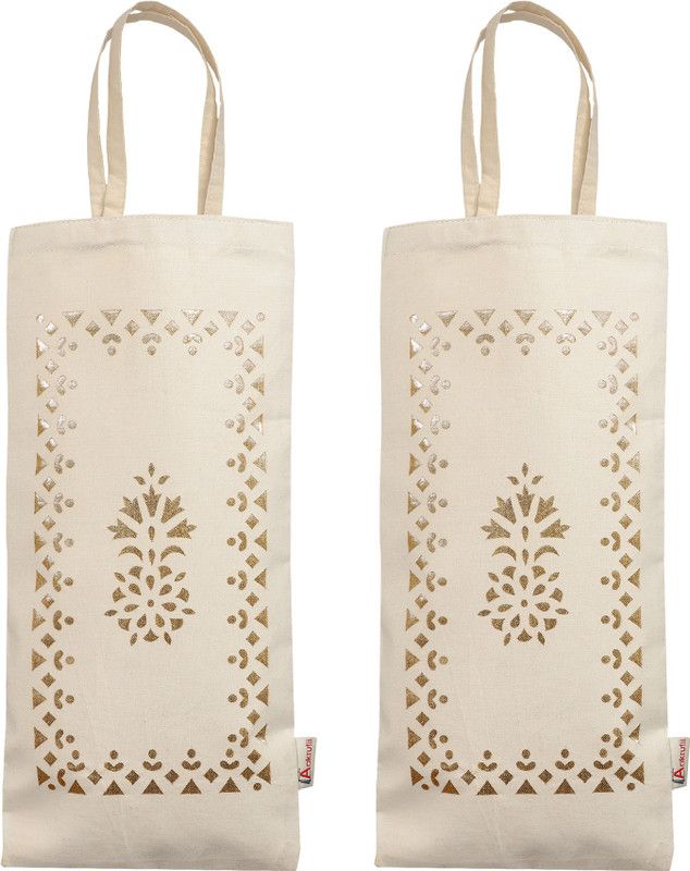 Men & Women Beige Bottle Bag - Regular Size  (Pack of: 2)