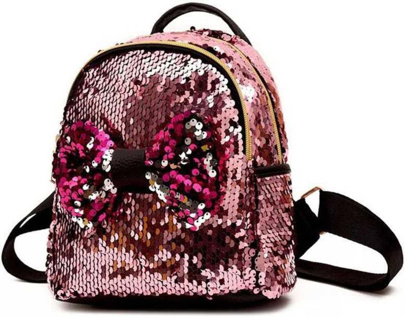 Small 15 L Backpack Small 15 L Backpack Womens Girls Sequins MIni Small Backpack Bag for Girls Womens  (Pink)