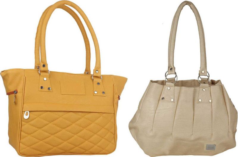 Women Yellow, White Messenger Bag - Mini