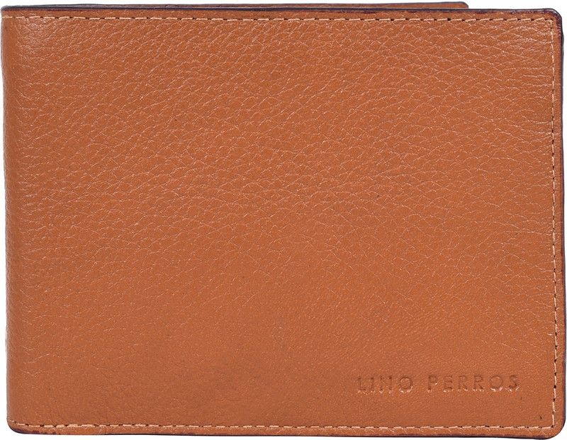 Men Tan Genuine Leather Wallet - Mini