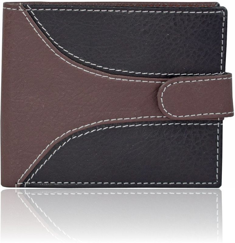 Men Casual Brown, Black Artificial Leather Wallet - Mini  (8 Card Slots)