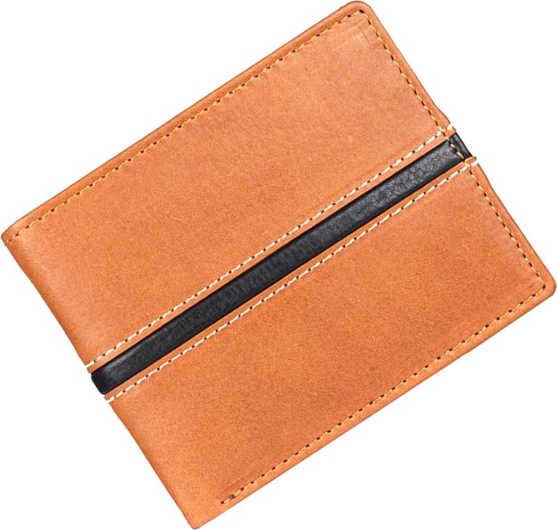 Men Casual, Formal, Trendy Tan Artificial Leather RFID Wallet  (8 Card Slots)