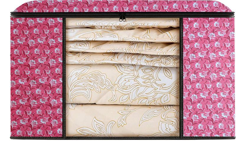 Auf Single Blanket Bag Cover 1 Layered PVC Water& Dust proof Large Saree Cover/ Household Storage Bag Cover/ AR10 B-kit (W21H8D14)  (Multicolor)