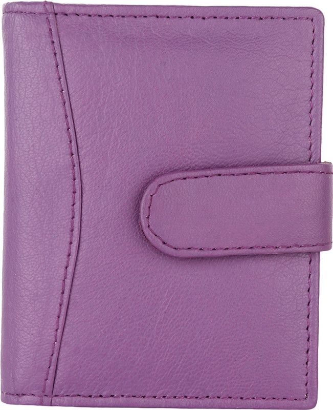 Men Purple Genuine Leather Card Holder - Mini  (20 Card Slots)
