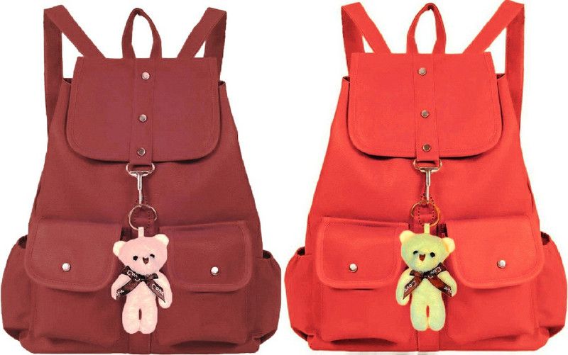 Party Wear Backpack Latest New Trendy Women And Girls 7 L No Backpack  (Maroon, Orange)