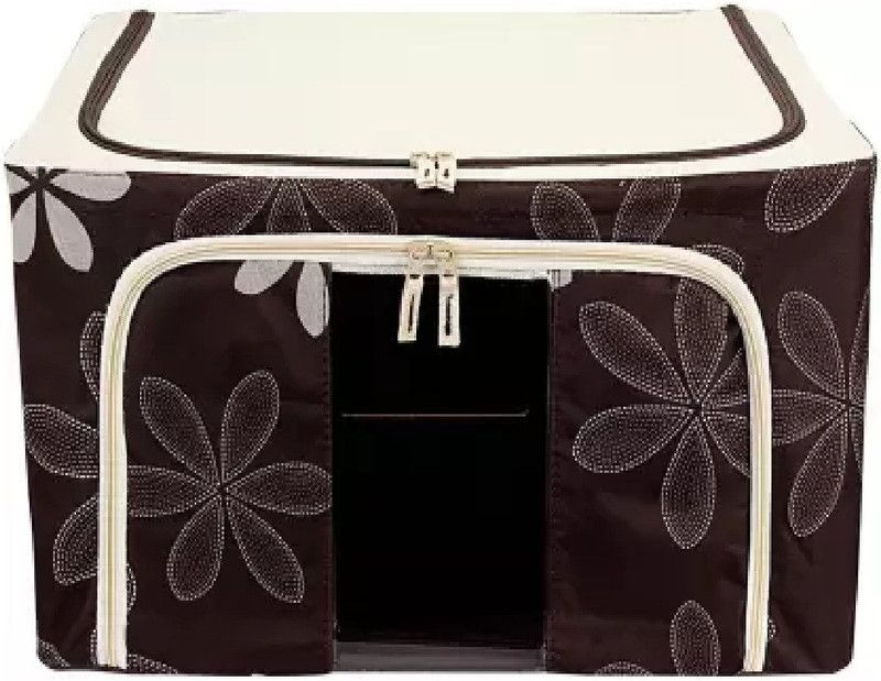 Riyansh 02 Folding Closet Organizer Cloth Bag - 55 Litre Capacity (Brown) RB 02  (Brown)