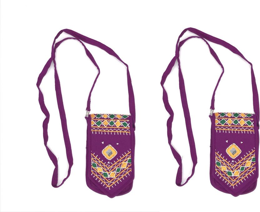 Purple Women Sling Bag  (Pack of 2)