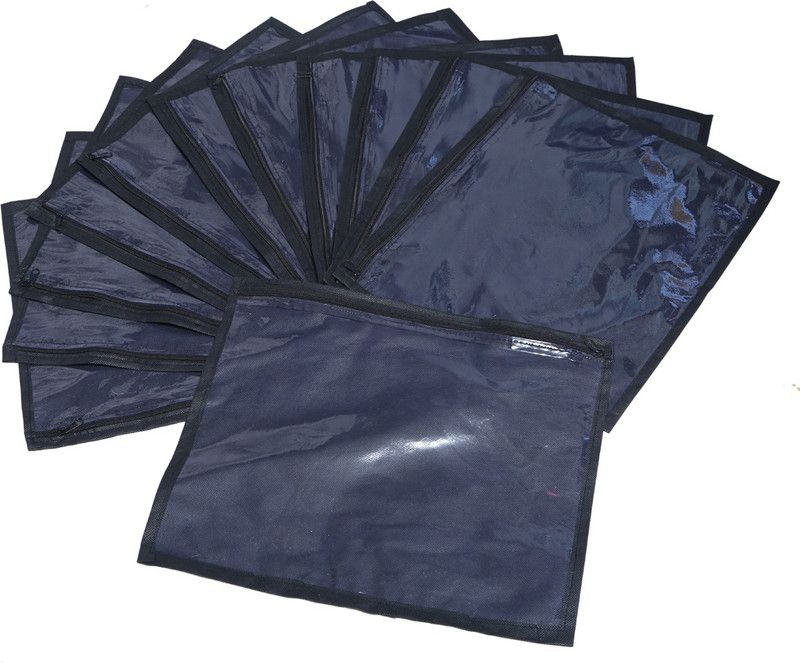 KUBER INDUSTRIES Designer "Single Packing Saree Cover 12 pcs set (Black) " PackingSPB02  (Black)