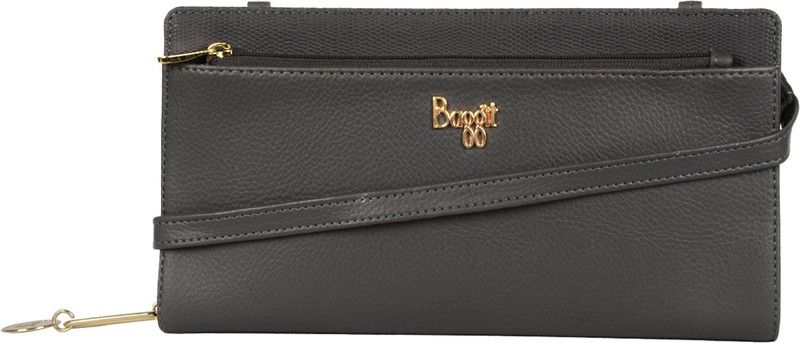 Women Casual Grey Artificial Leather Wallet  (6 Card Slots)