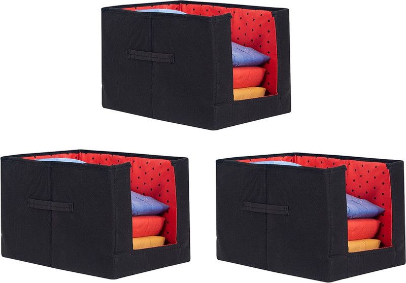 PrettyKrafts Shirt stacker Shirt Organizer for Wardrobe, Shirts and Clothing Organizer shopsy_F1223_Red3  (Red)