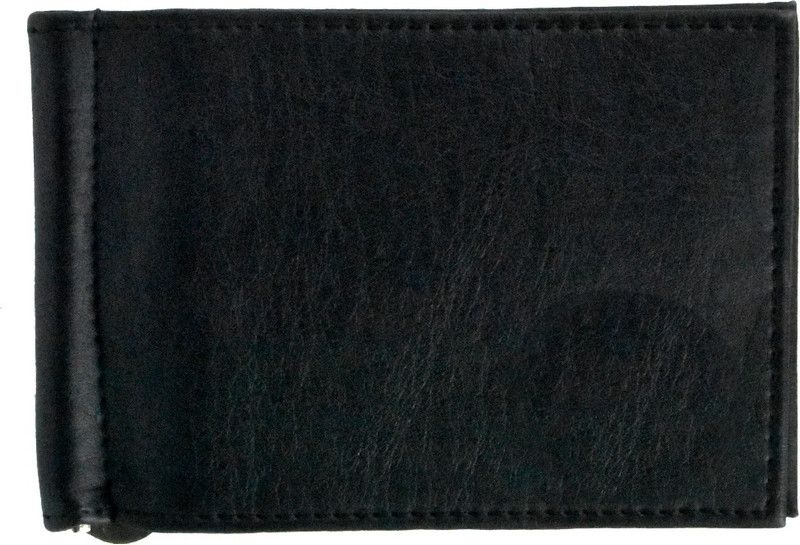 Men Casual Black Artificial Leather Card Holder - Mini  (6 Card Slots)