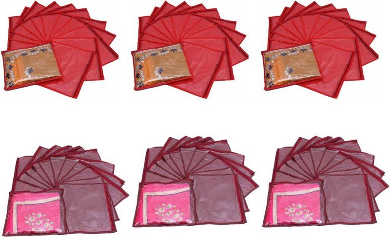 Aadhya Multipurpose Combo of single Non Woven saree covers pack of 72  (Multicolor)
