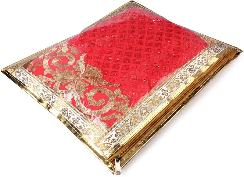 LadyBugBag NA Designer Golden Woven Saree Cover for 1 Saree LBB10385  (Gold)